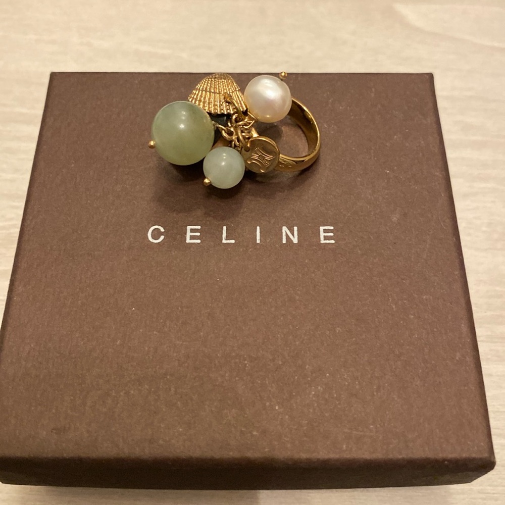 Celine maritime themed cluster ring